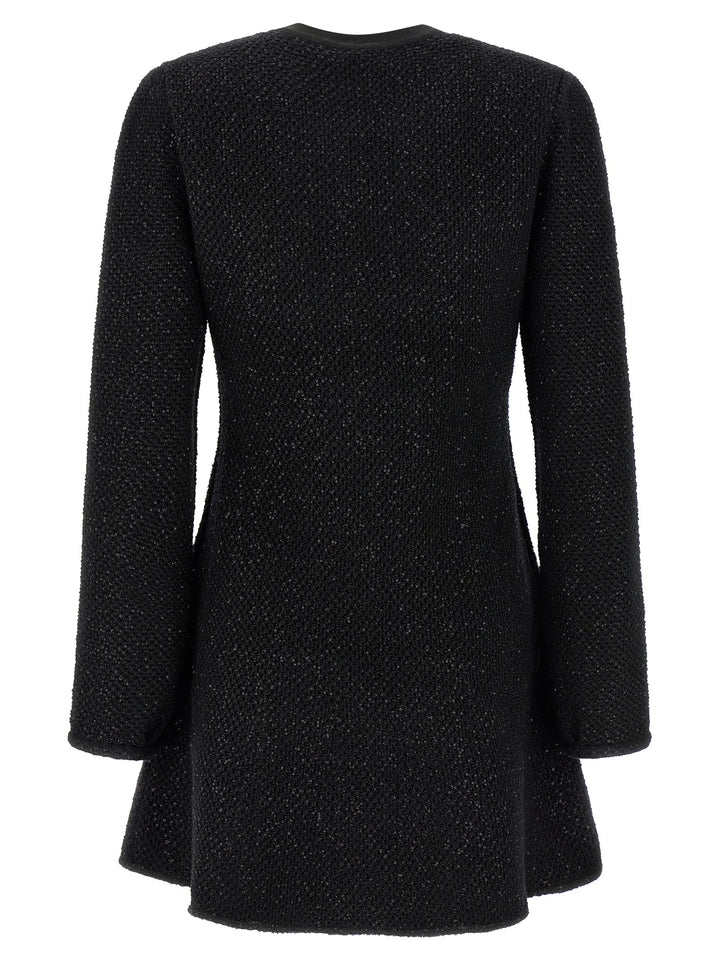 Self-Portrait Black Cotton Short Dress