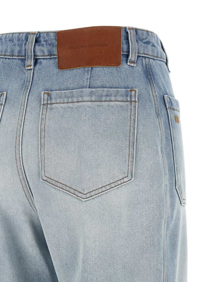 Victoria Beckham Blue Cotton Flared Jeans