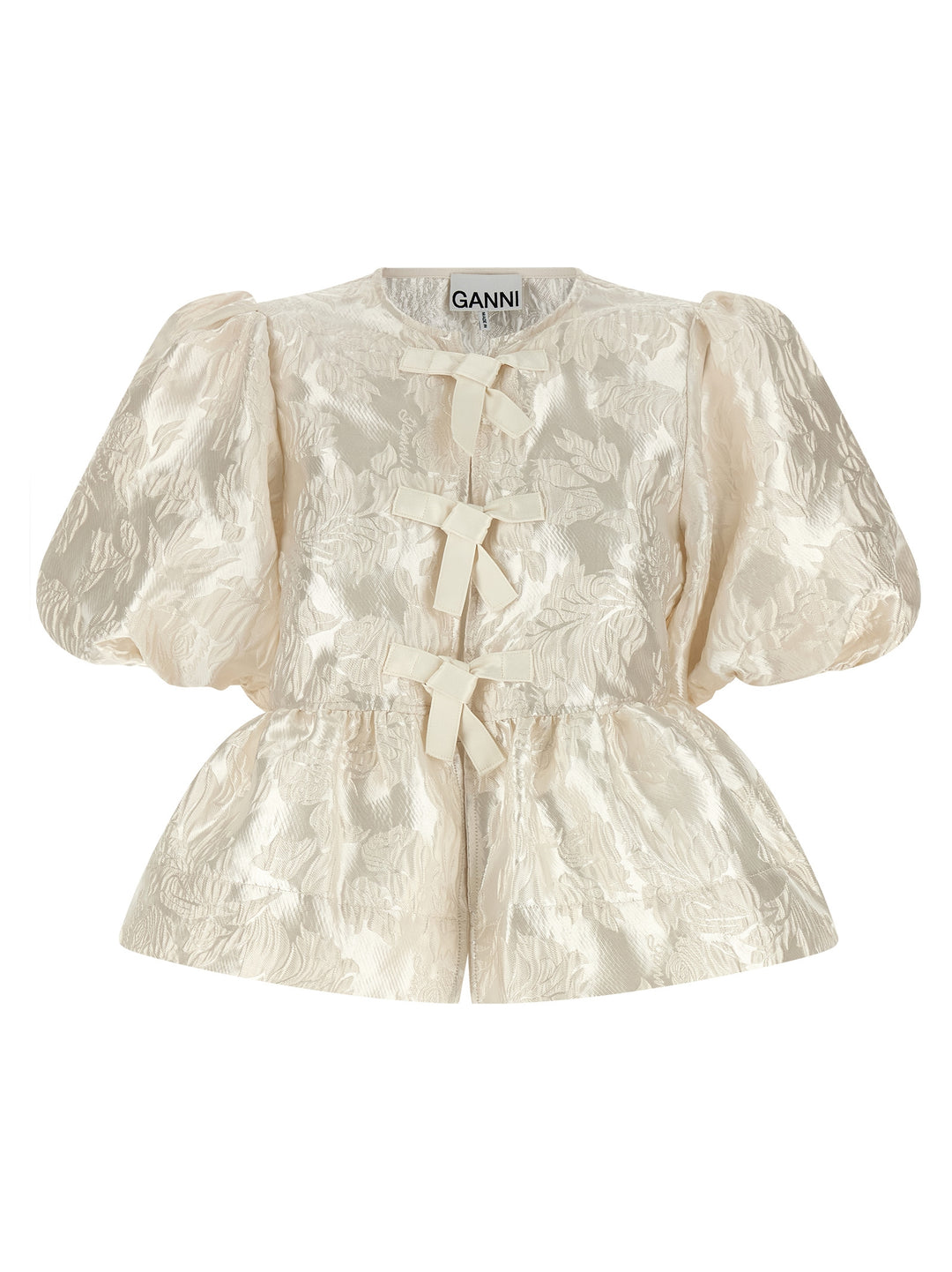 Ganni White Polyester Blouse