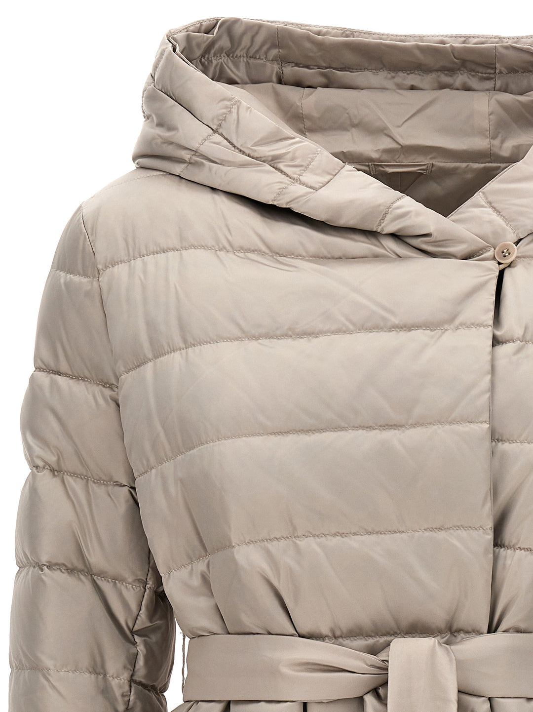 Max Mara White Polyamide Full-Length Jacket