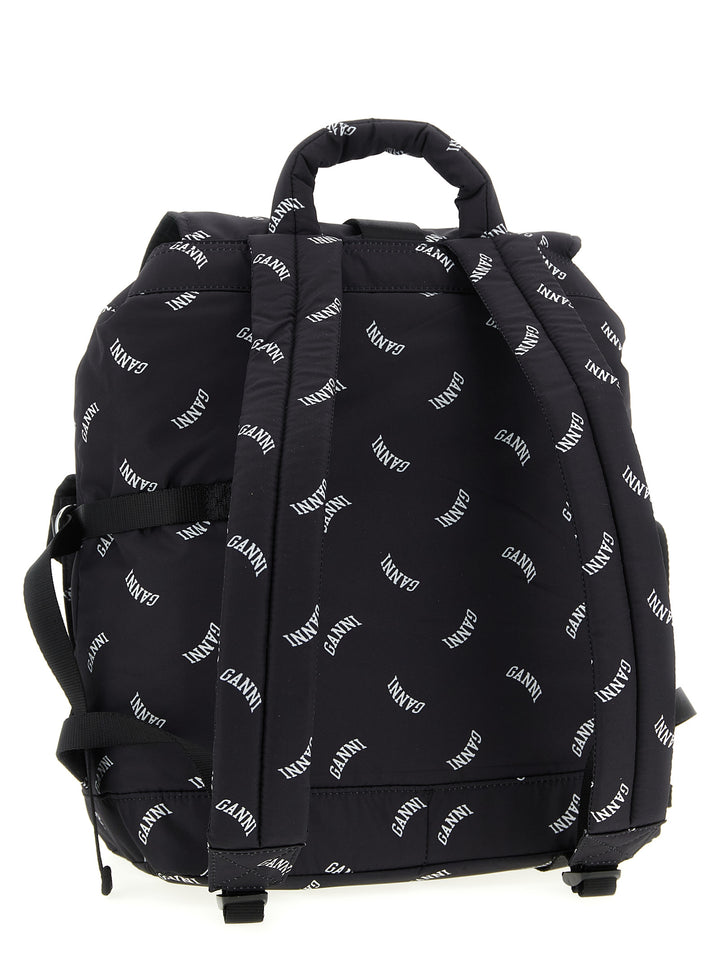 Ganni Black Polyester Backpack