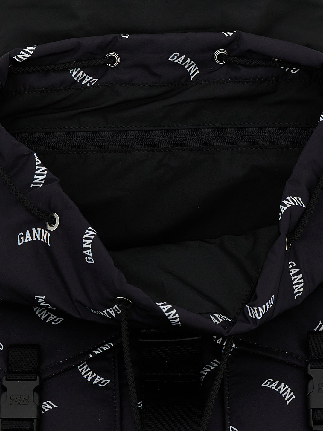 Ganni Black Polyester Backpack
