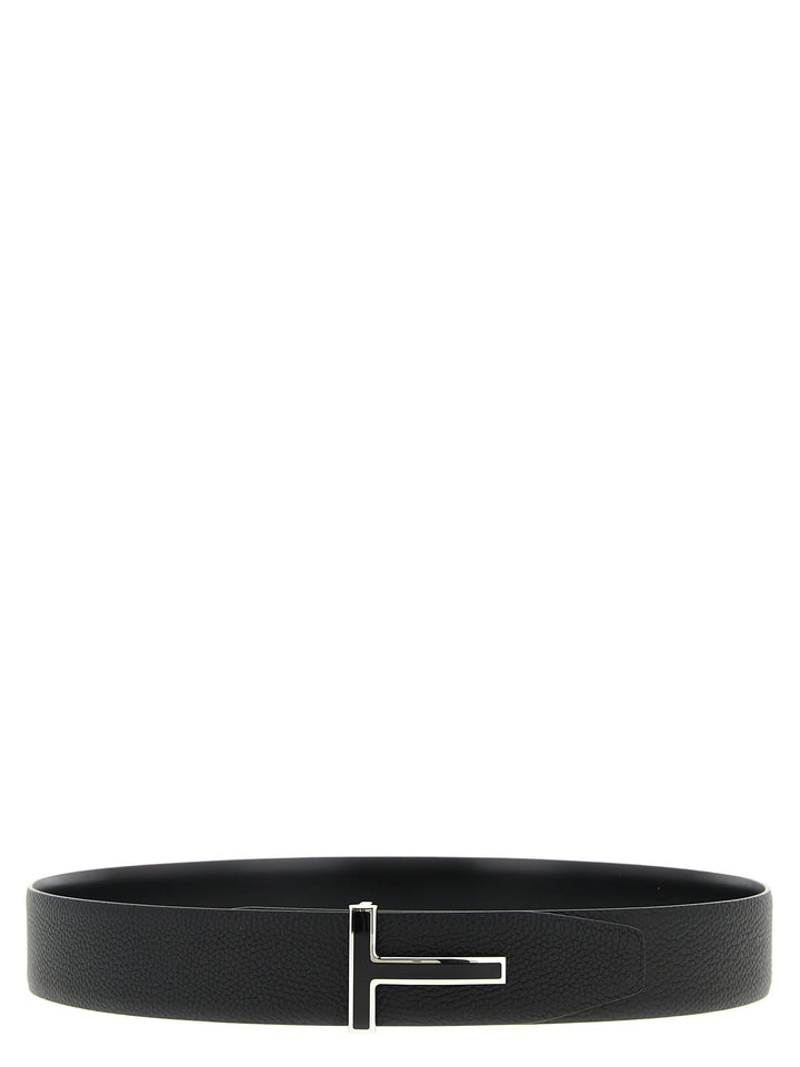 Tom Ford Black Calfskin Regular Belt