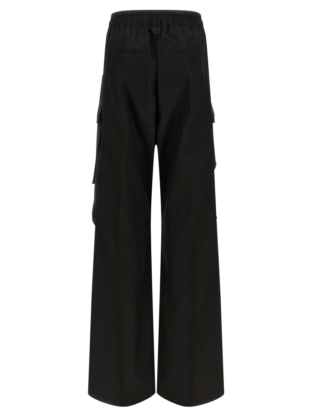Rick Owens Black Cotton Cargo Pants