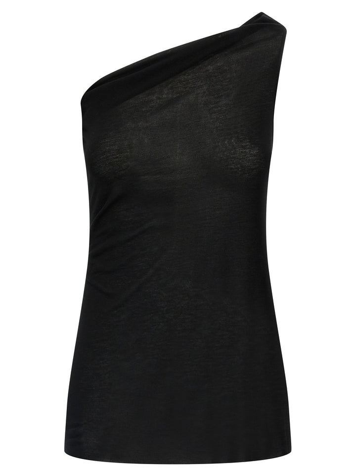 Rick Owens Black Viscose T-Shirt