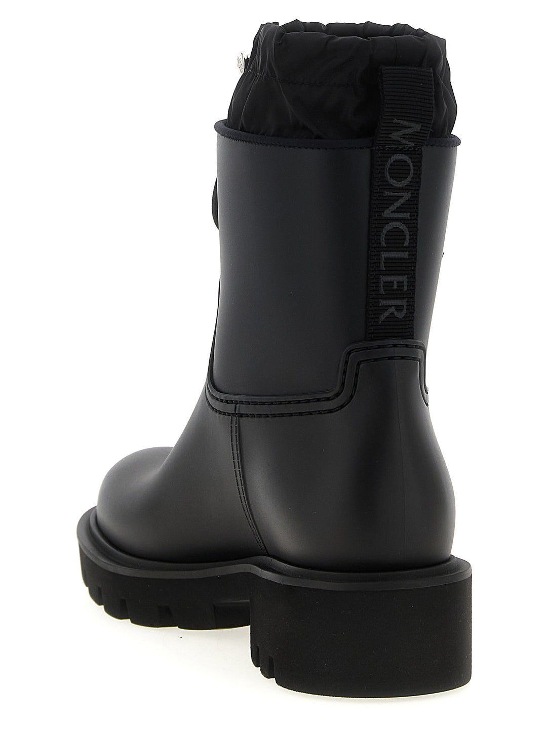 Moncler Black Pvc Ankle Boots