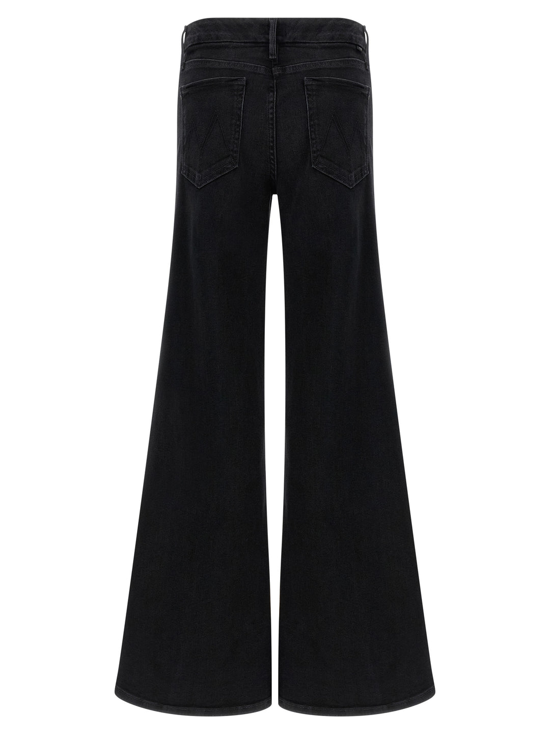Mother Denim Black Cotton Flared Jeans