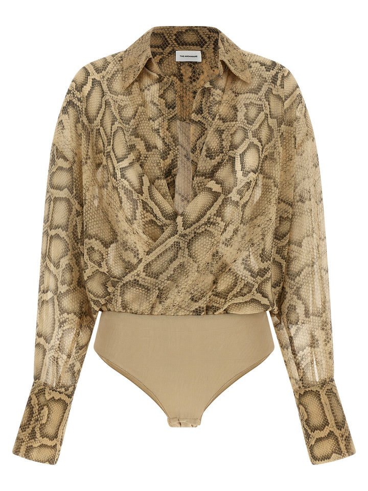 The Andamane Beige Polyester Bodysuit