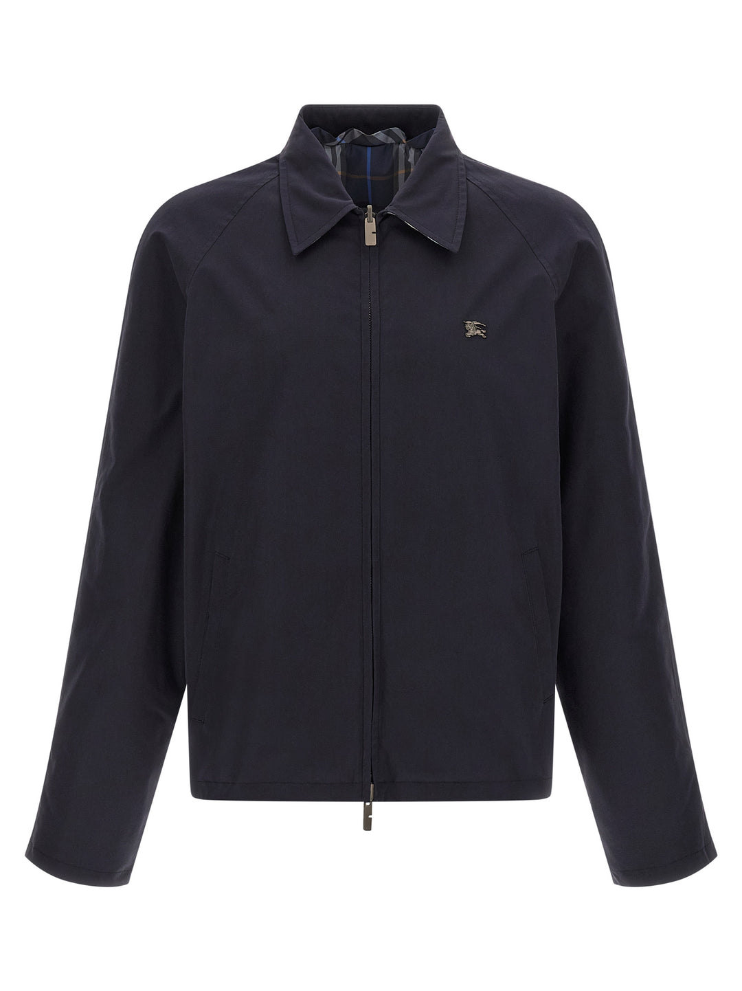 Burberry Blue Cotton Full-Length Jacket