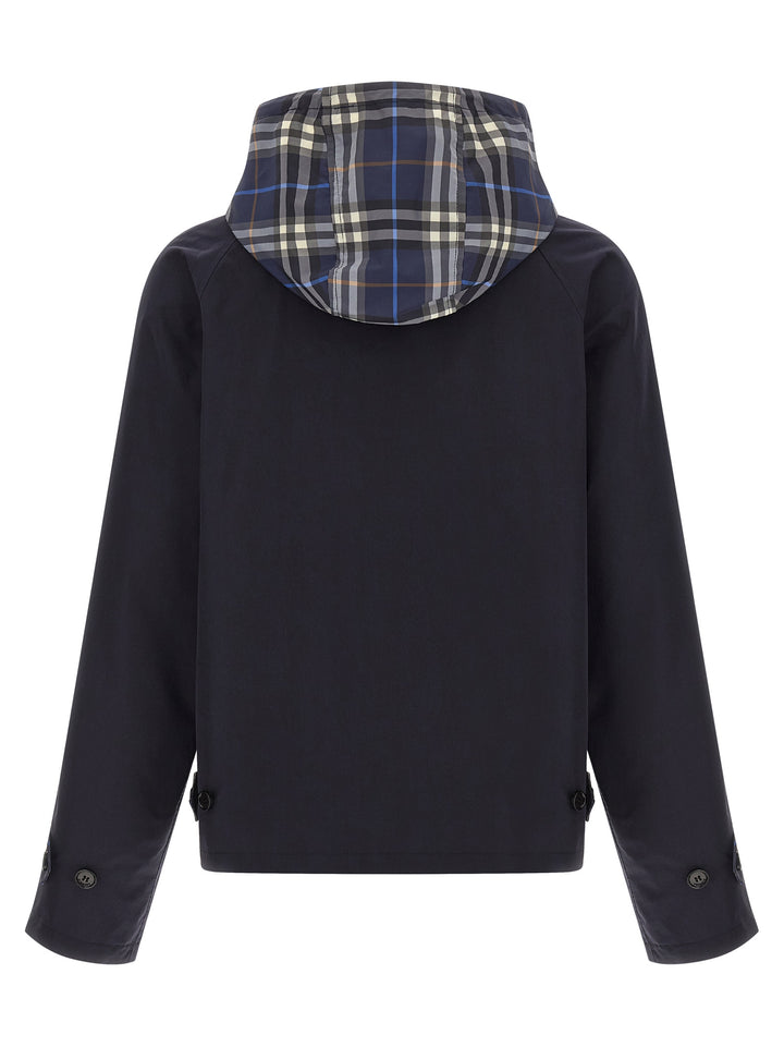 Burberry Blue Cotton Full-Length Jacket