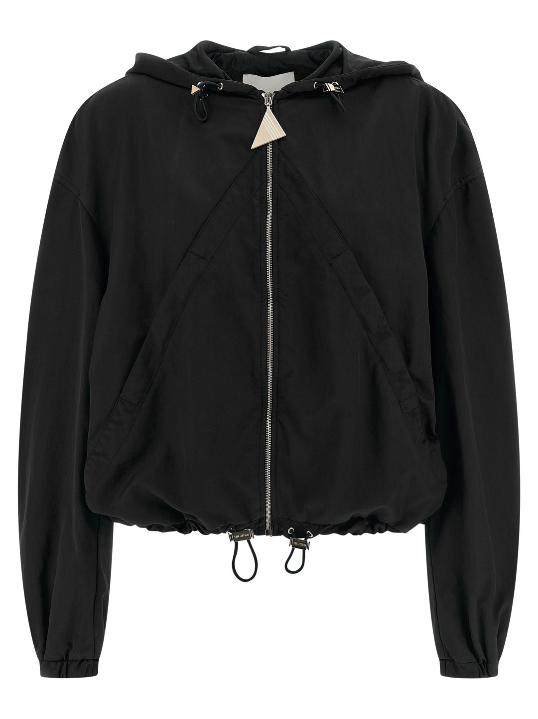 The Attico Black Polyester Bomber