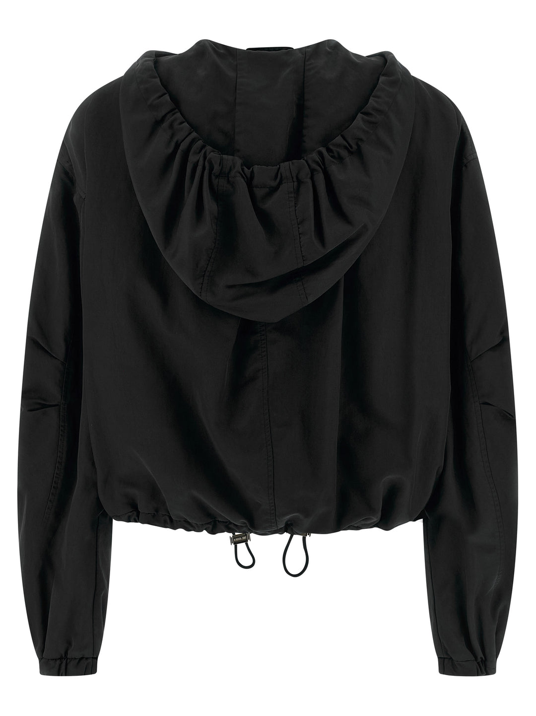 The Attico Black Polyester Bomber