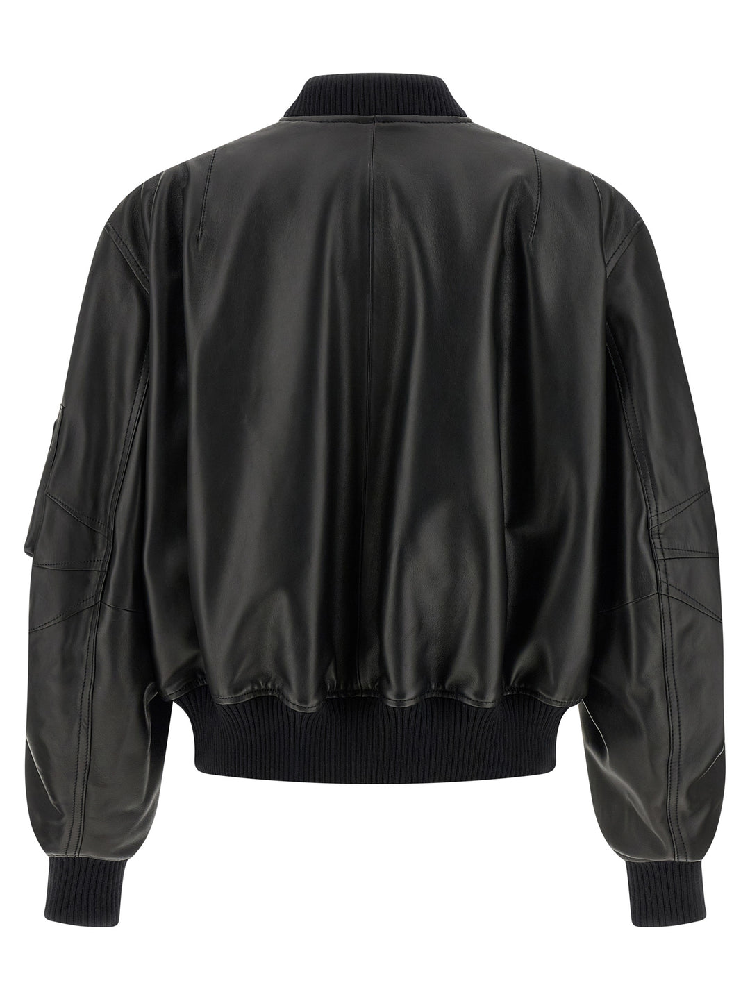 The Attico Black Lamb Leather Leather Jacket