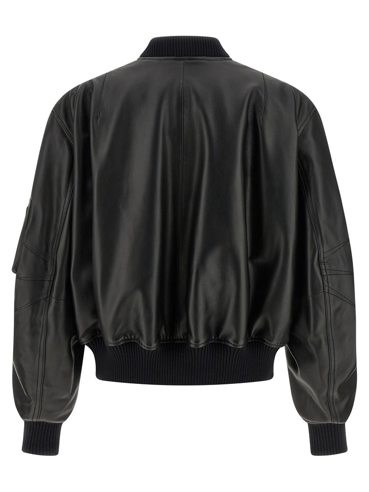 The Attico Black Lamb Leather Leather Jacket