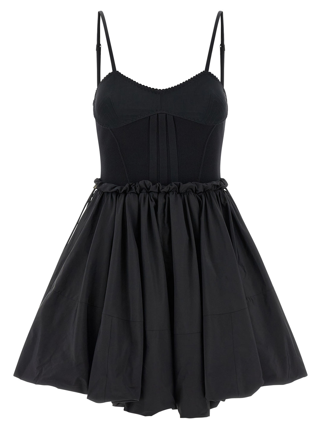 The Attico Black Polyamide Short Dress