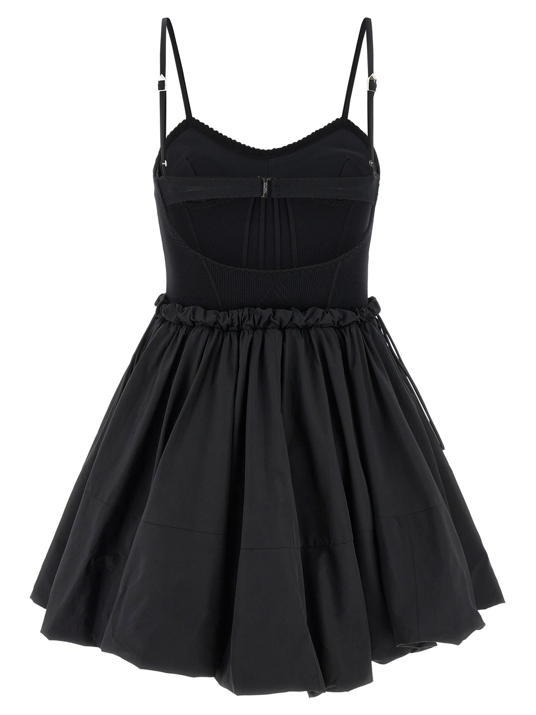 The Attico Black Polyamide Short Dress