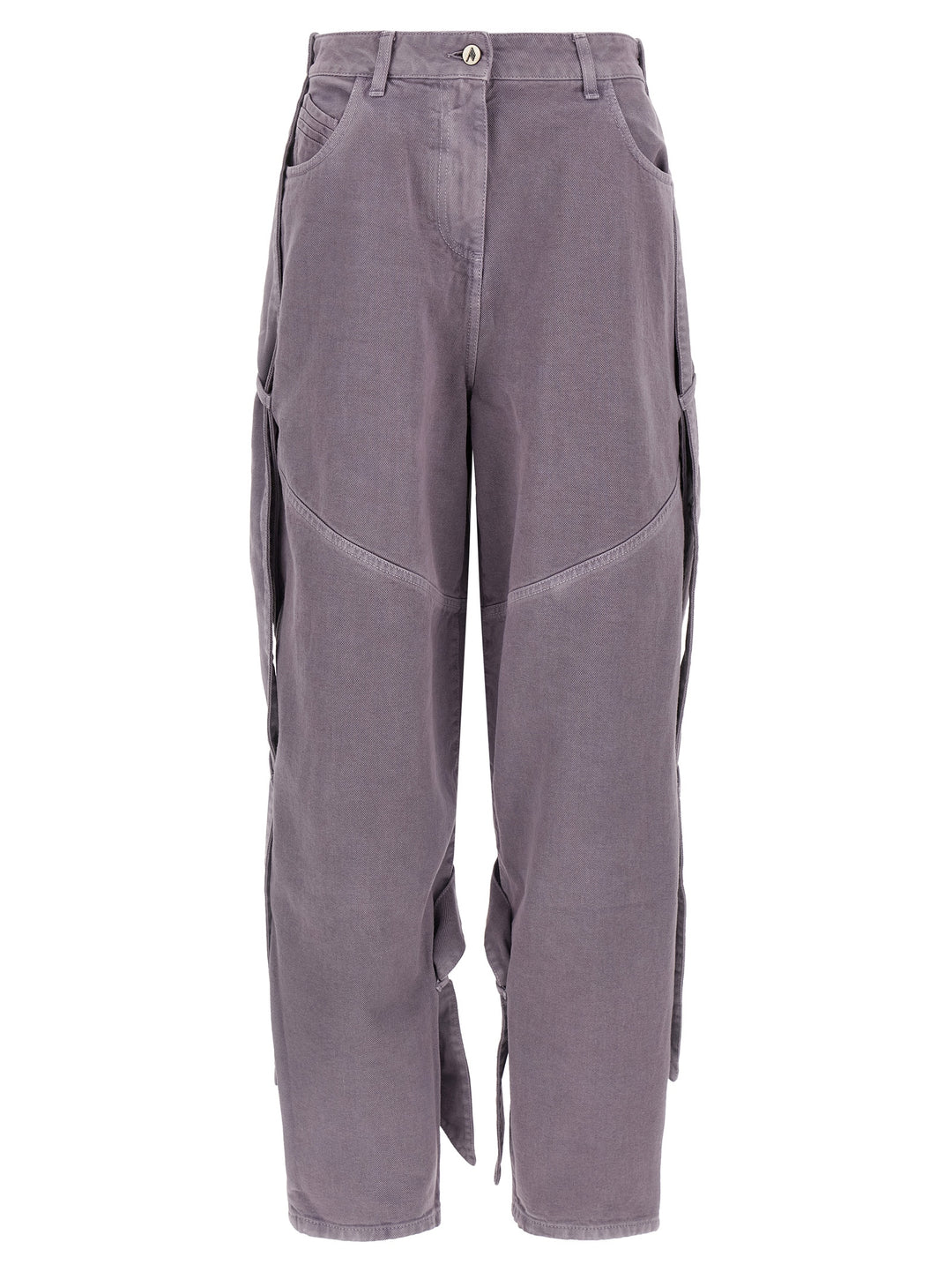 The Attico Purple Cotton Cargo Pants