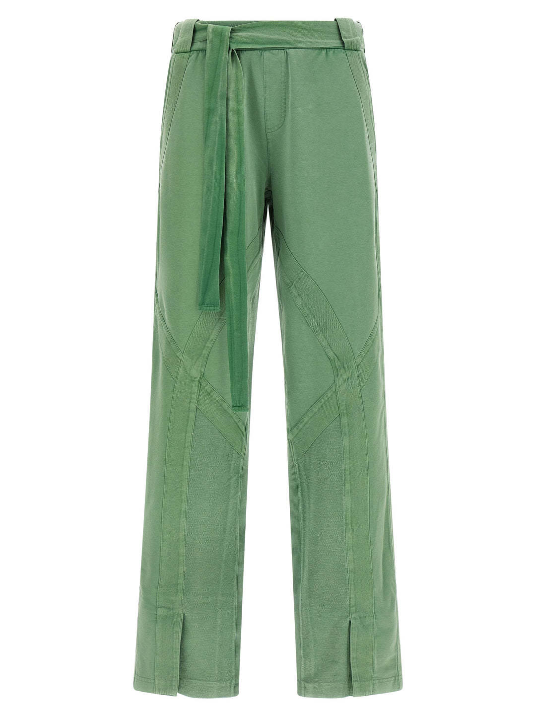 The Attico Bicolor Cotton Casual Pants