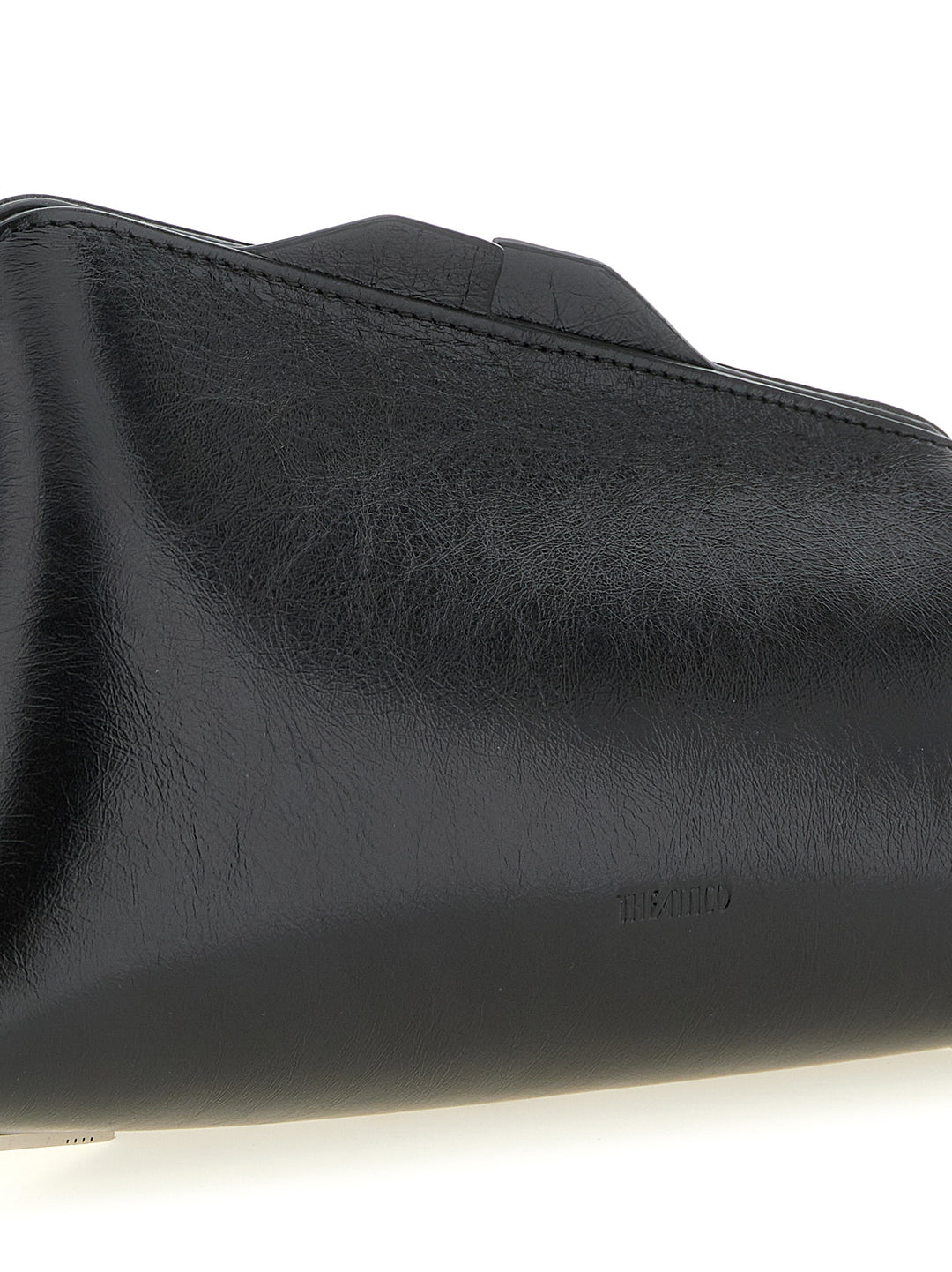 The Attico Black Calfskin Clutch Bag