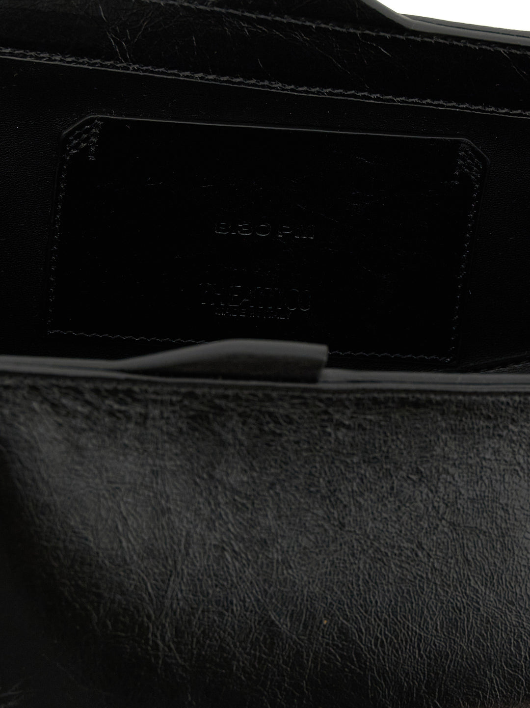 The Attico Black Calfskin Clutch Bag