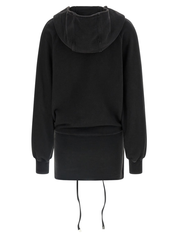 The Attico Black Cotton Short Dress