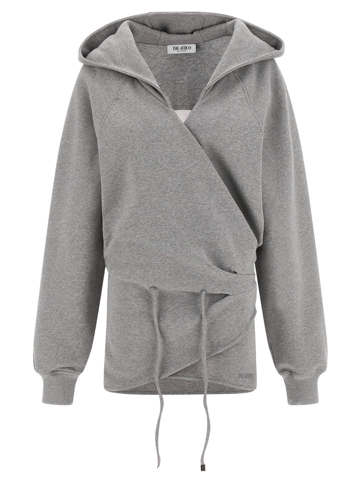 The Attico Gray Cotton Short Dress