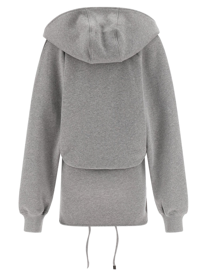 The Attico Gray Cotton Short Dress