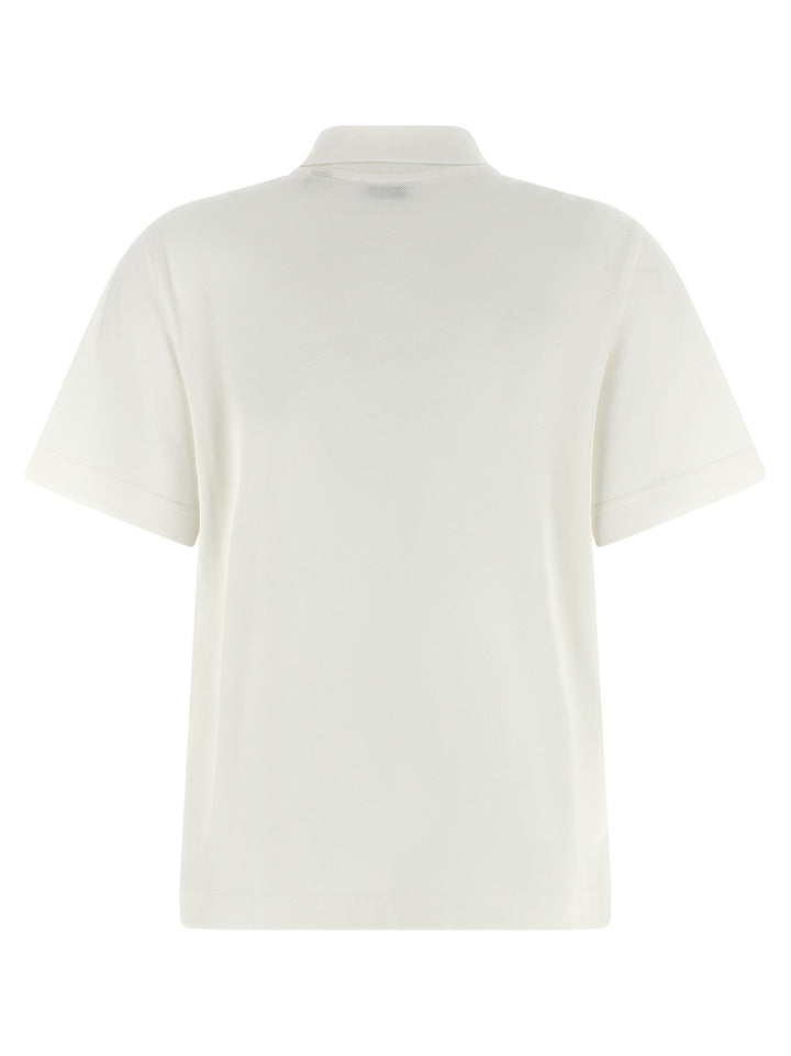 Burberry White Cotton Polo Shirt