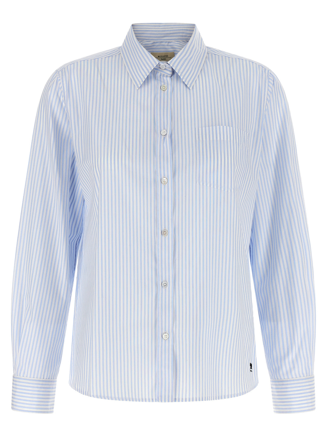 Max Mara Blue Cotton Blouse