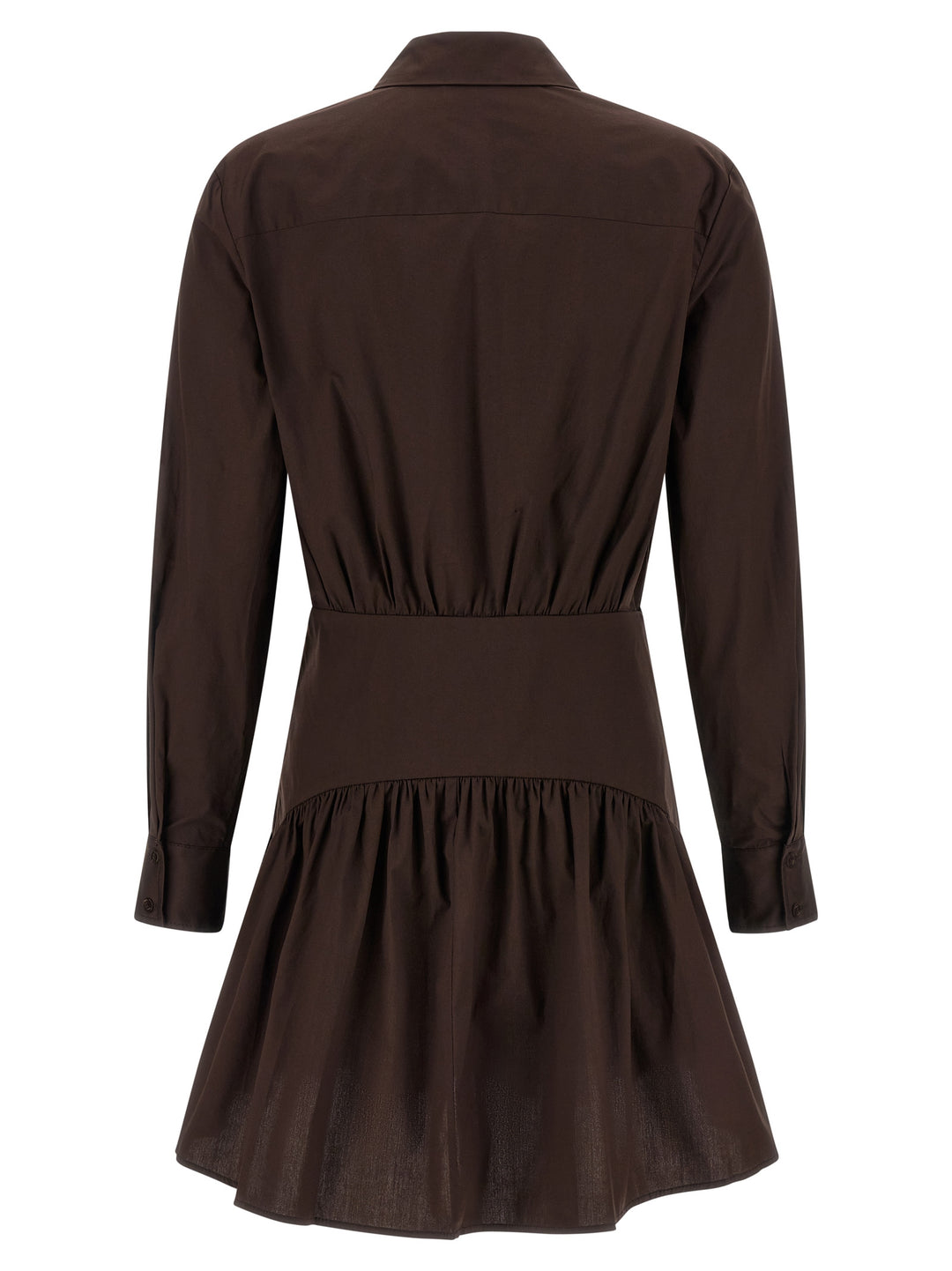 Staud Brown Cotton Short Dress