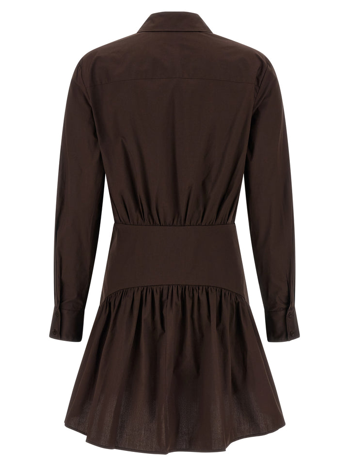 Staud Brown Cotton Short Dress
