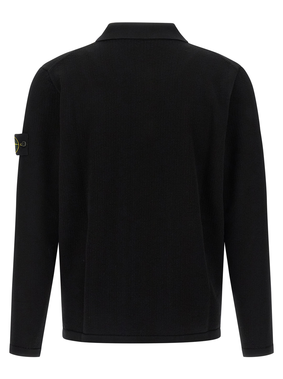 Stone Island Black Cotton Polo Shirt
