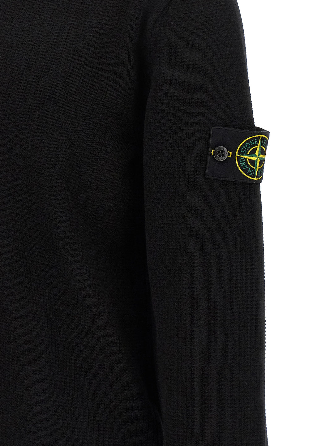 Stone Island Black Cotton Polo Shirt