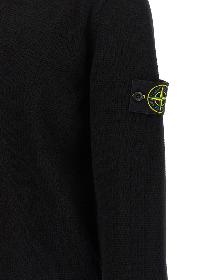 Stone Island Black Cotton Polo Shirt