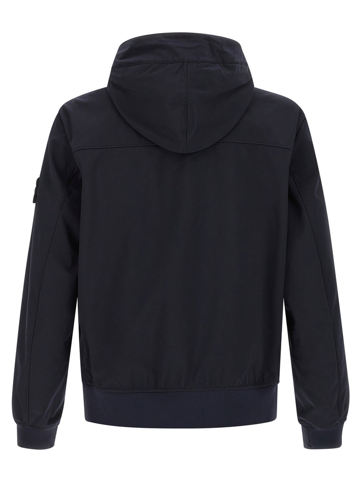 Stone Island Blue Polyester Shell Jacket