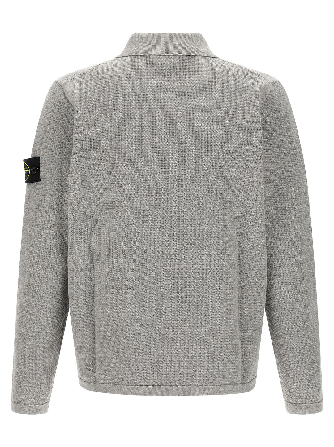 Stone Island Gray Cotton Polo Shirt