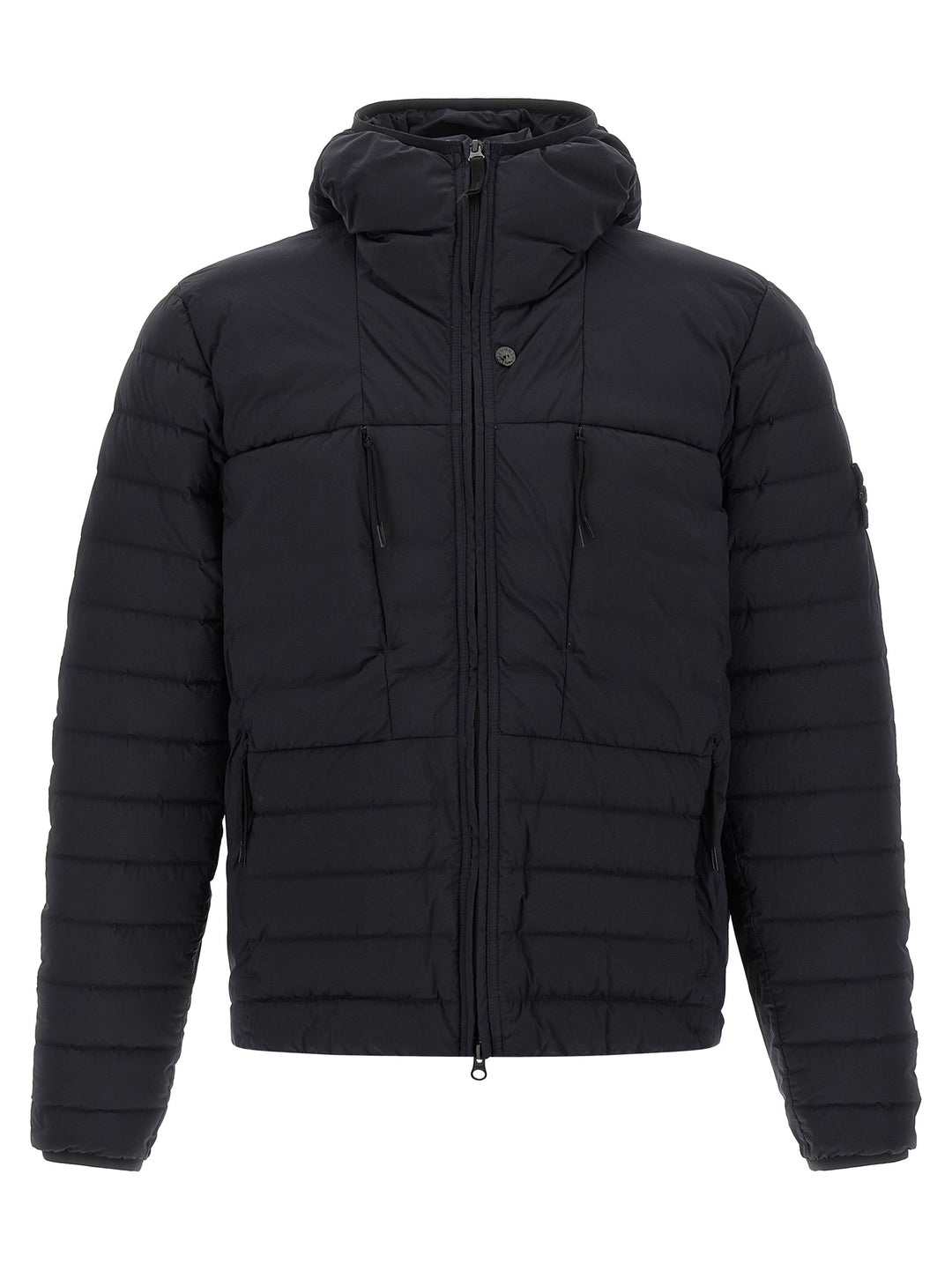 Stone Island Blue Polyamide Full-Length Jacket