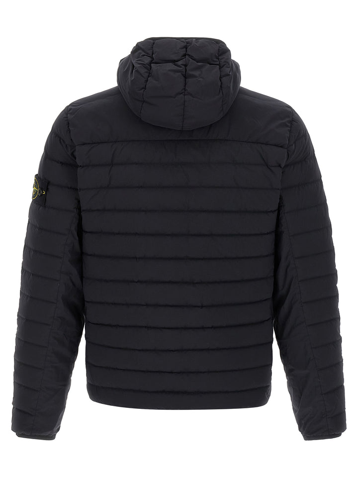 Stone Island Blue Polyamide Full-Length Jacket