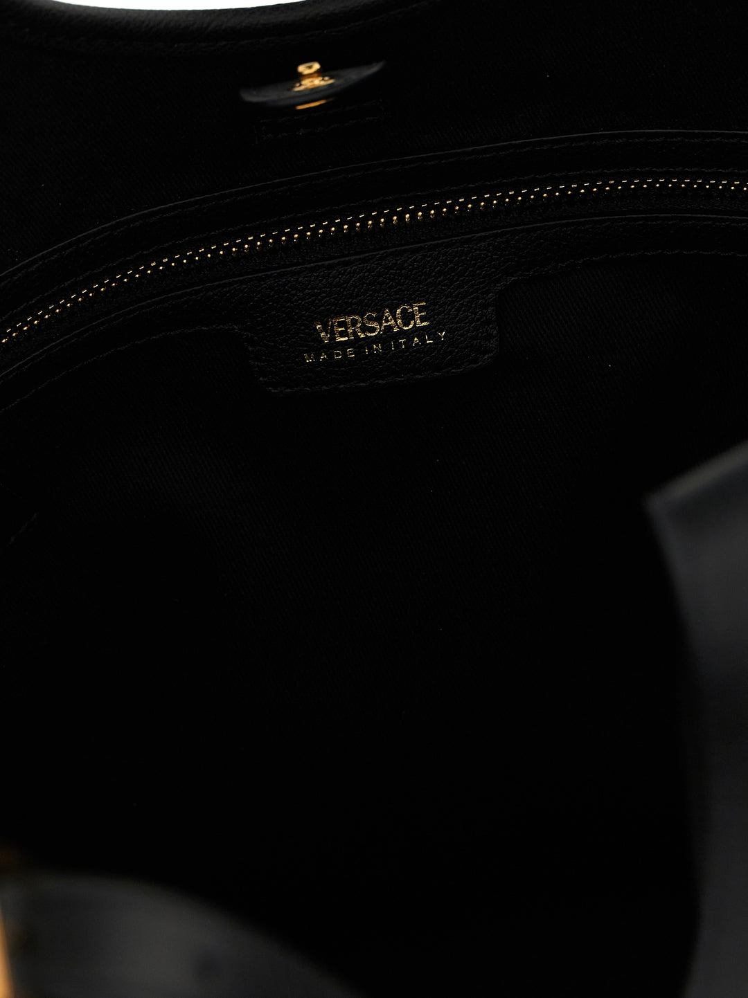 Versace Black Cotton Tote Bag