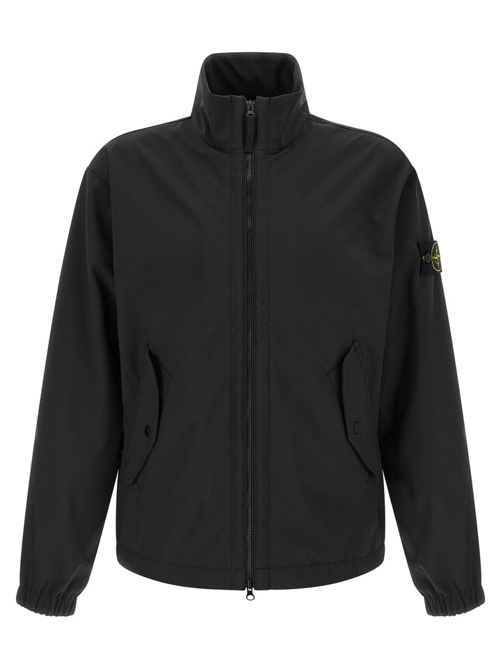 Stone Island Black Polyester Shell Jacket
