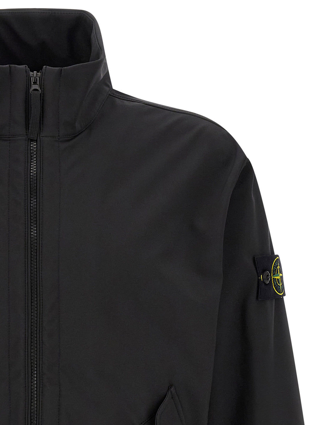 Stone Island Black Polyester Shell Jacket