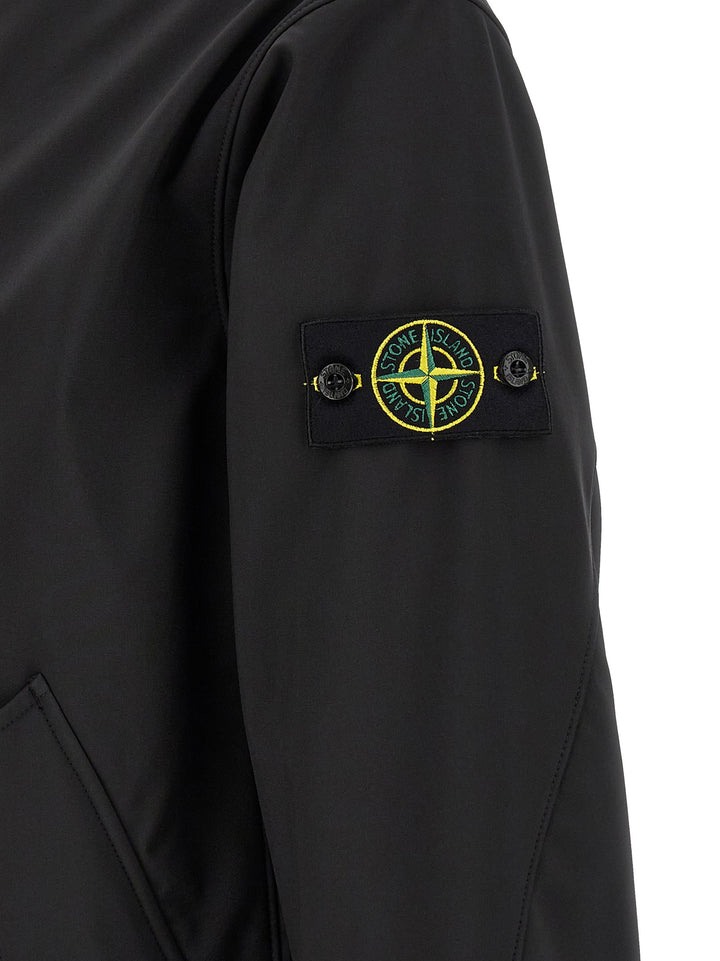 Stone Island Black Polyester Shell Jacket