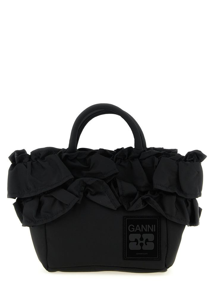 Ganni Black Nylon Handbag