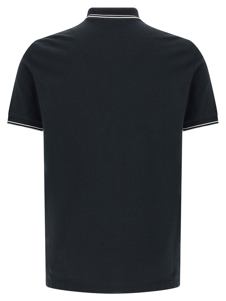 Stone Island Blue Cotton Polo Shirt