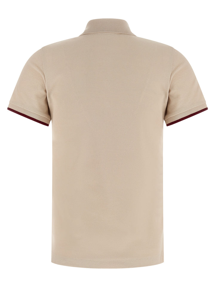 Moncler Beige Cotton Polo Shirt