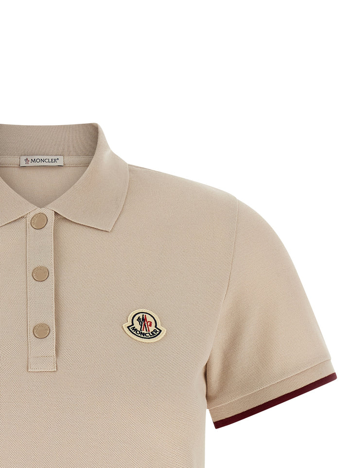 Moncler Beige Cotton Polo Shirt