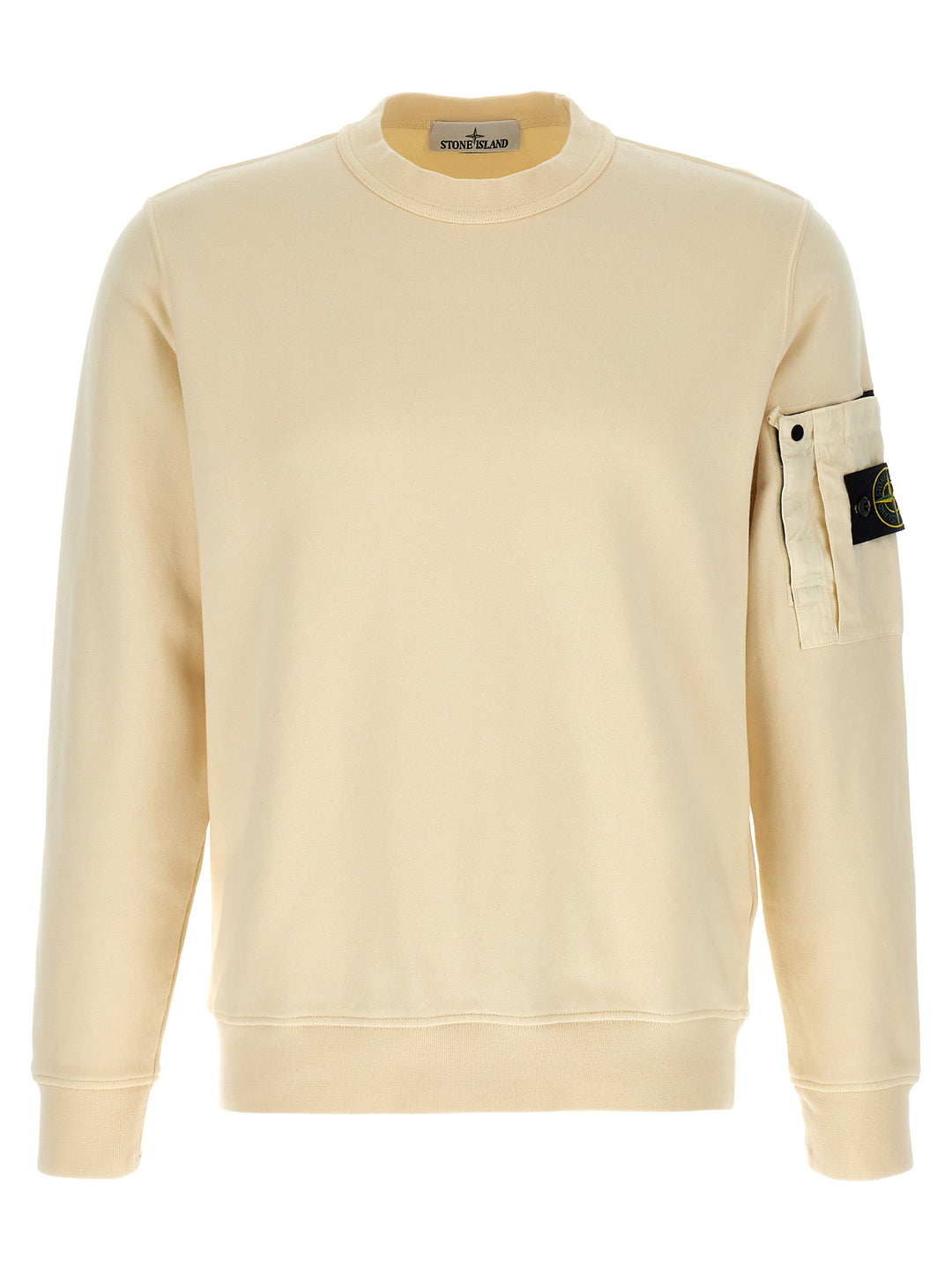 Stone Island Beige Cotton Sweatshirt