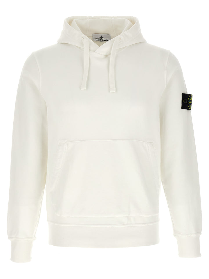 Stone Island White Cotton Sweatshirt