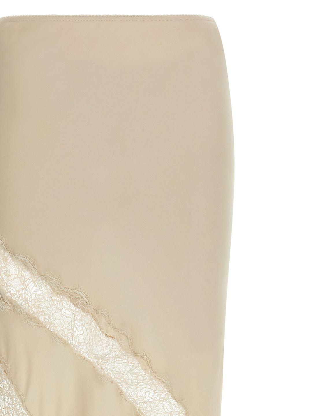 The Andamane Beige Viscose Mini Skirt