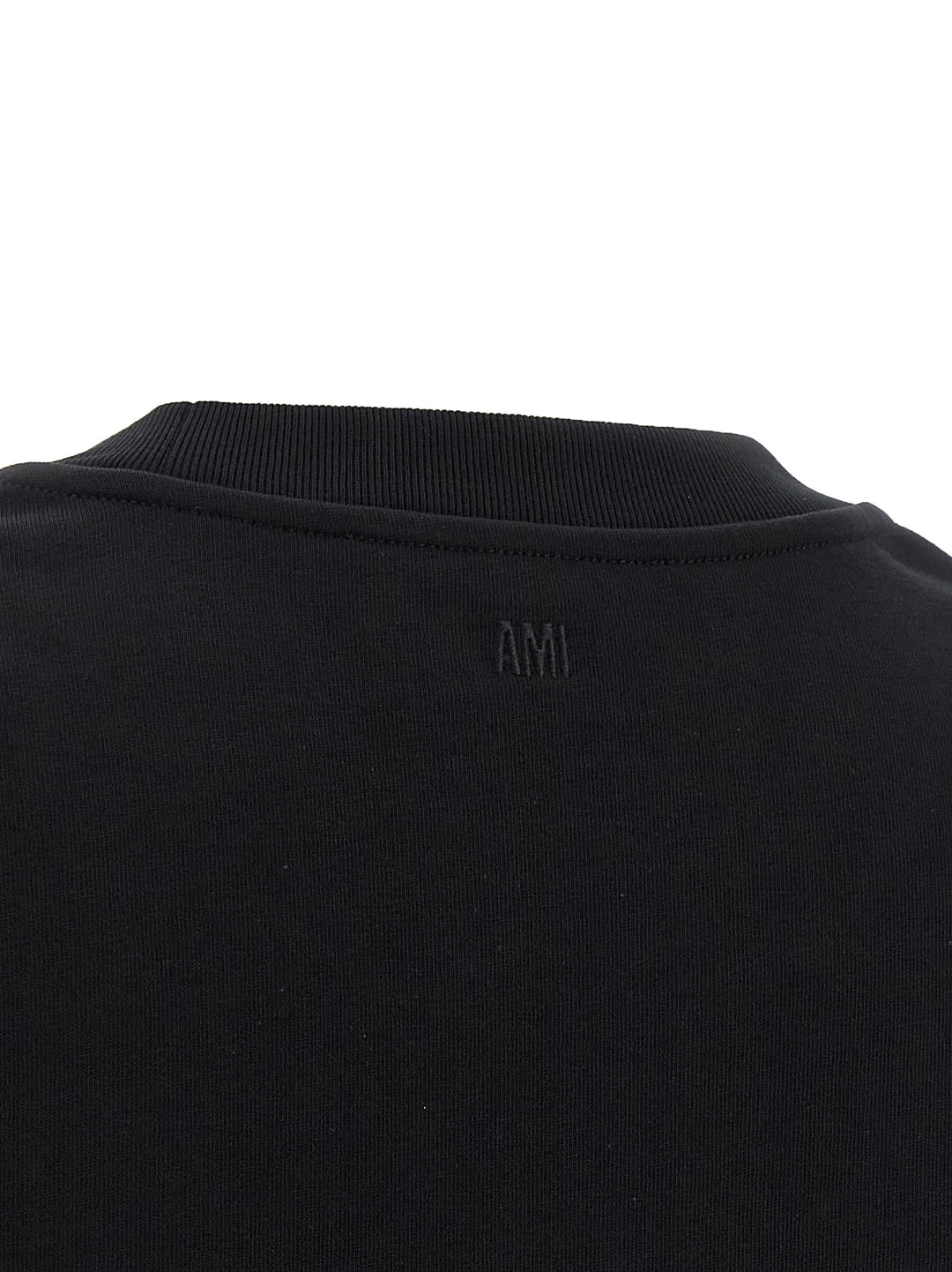 Ami Paris Black Cotton T-Shirt